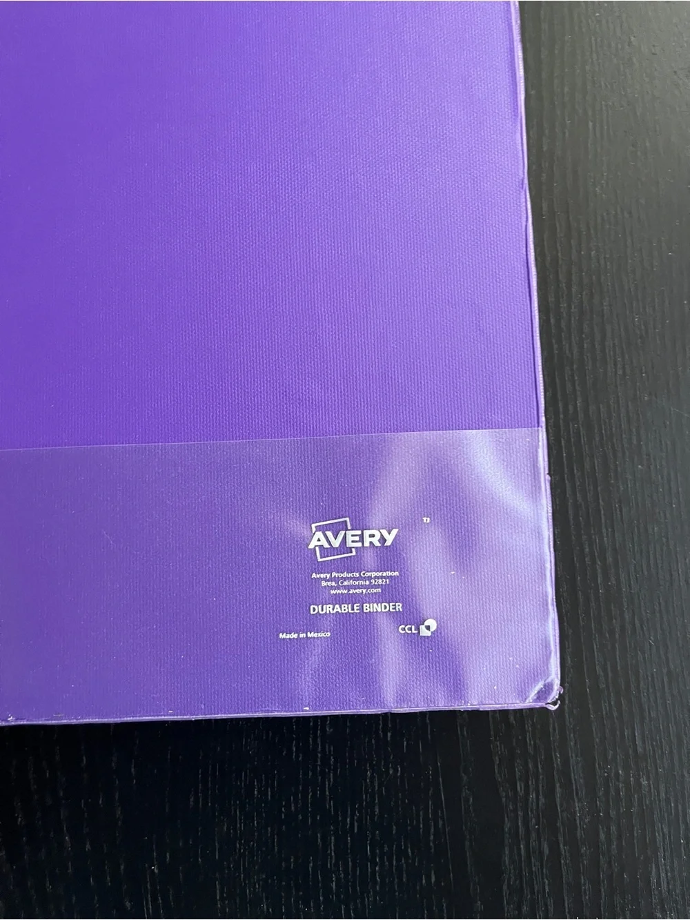 Avery purple white